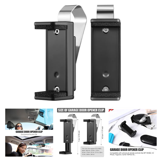 Garage Door Opener Clip Universal Car Garage Remote Visor Clip Fits for Remotes 1.7-2.8 Inch image 1