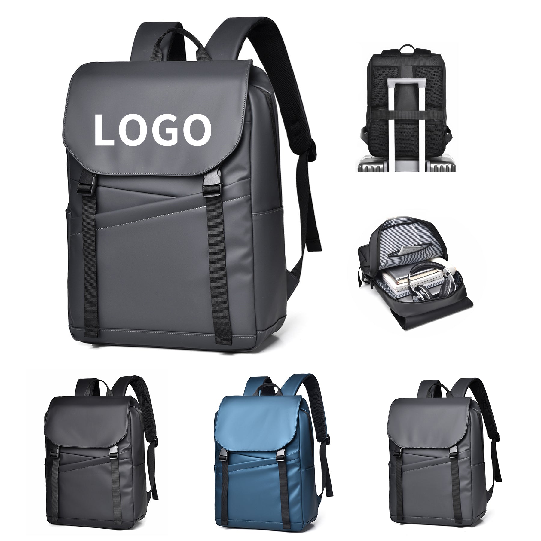 Sleek High-Density Nylon Business Backpack image 0