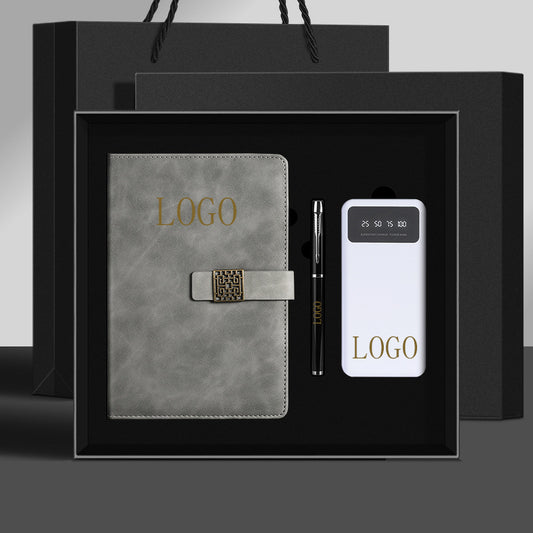 10000mAh Power Bank/Tumbler With Notebook/Pen Business Gift image 1